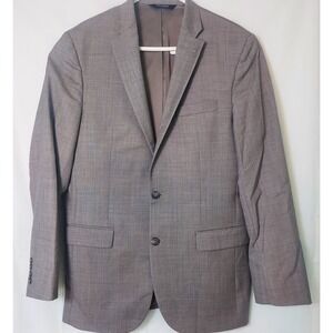 Jos A Bank Traveler Slim Fit Wool Blazer Suit Jacket Mens 42 Long Gray
